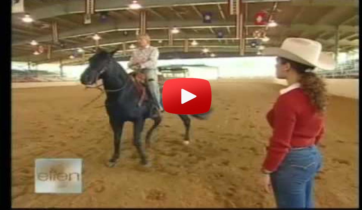 Ellen Degeneres goes horseback riding with Stacy Westfall