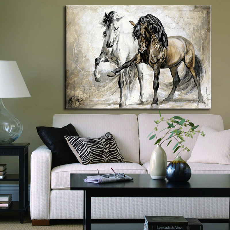 Horse Abstract Canvas Wall Art 