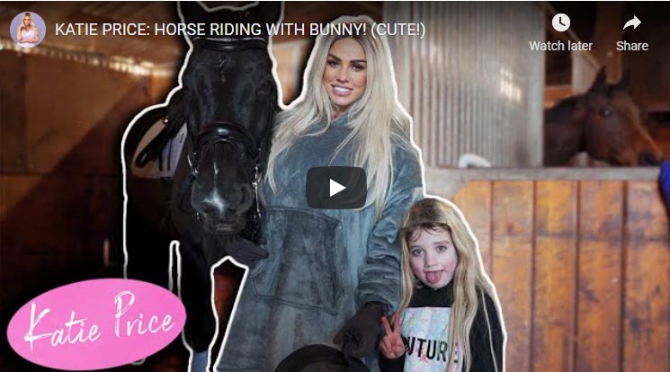 Katie Price: Horse Riding With Bunny (Cute)
