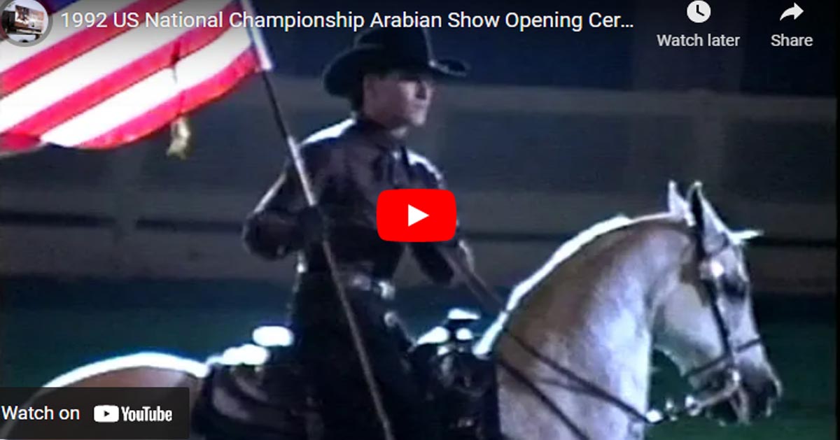 Patrick Swayze at the US National Championship Arabian Show Opening Ceremony