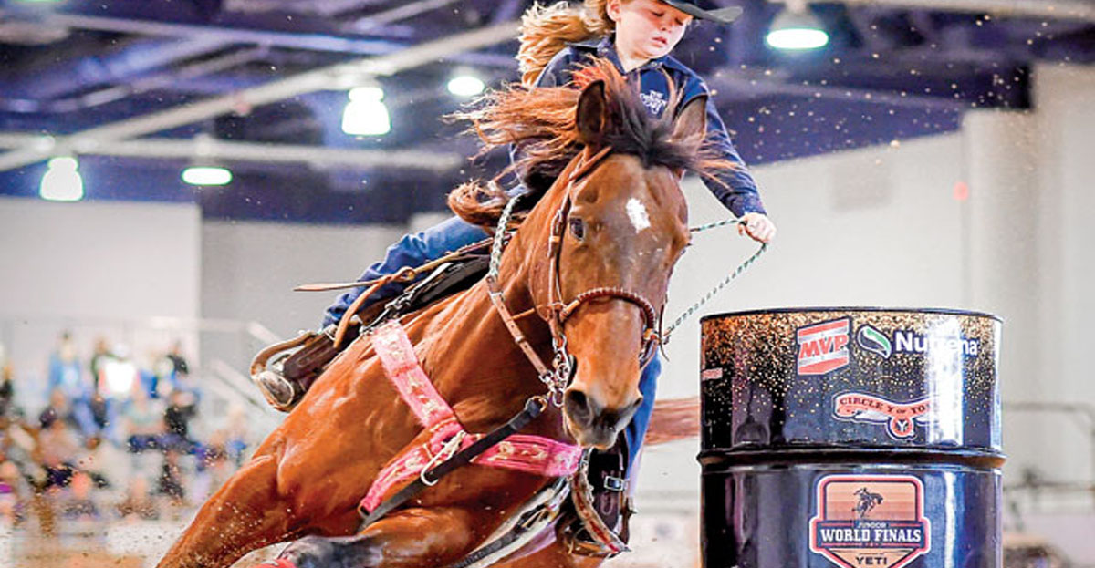 7-Year-Old Girl Shows Off Her Barrel Racing Skills