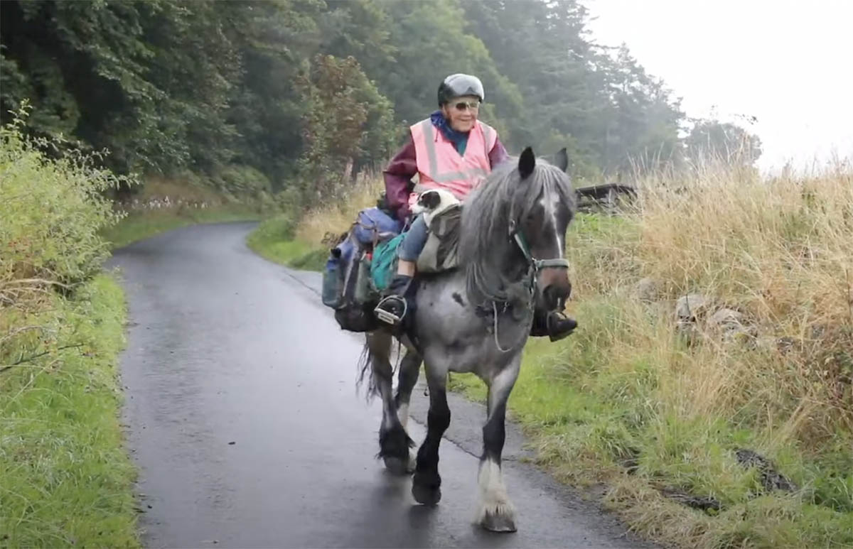 80-year-old woman completes annual 600-mile trek with her pony and dog