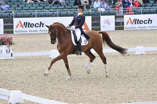 Adelinde Cornelissen riding Parzival on their way to Team Gold