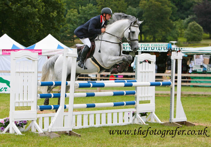 AES Showjumping stallion Crocodile Dundy Z & Robert Bevis at Bolsworth Castle Horse Show