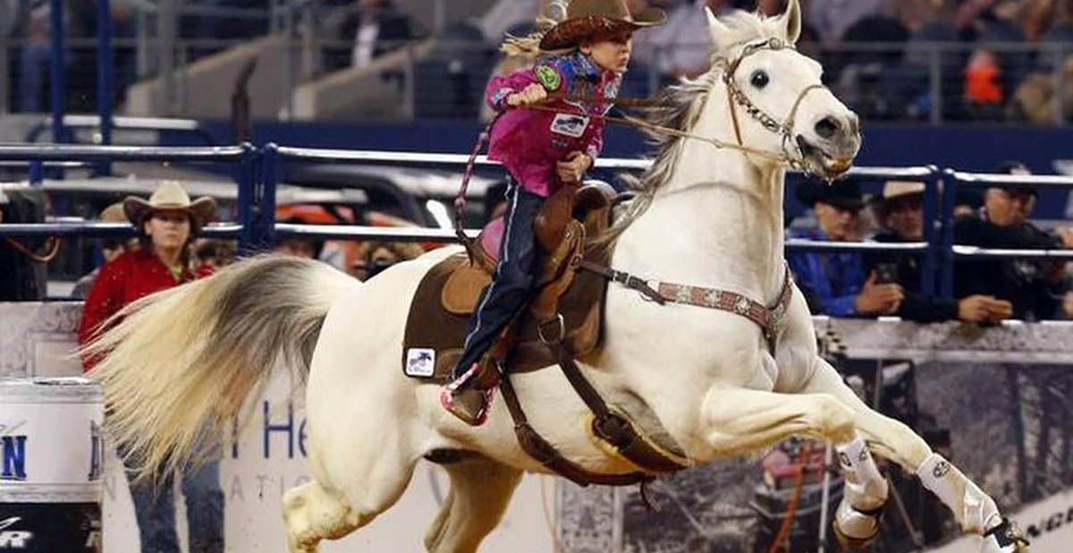 Chayni Chamberlain holds the fastest time of the ERA Premier Tour in the Barrel Racing