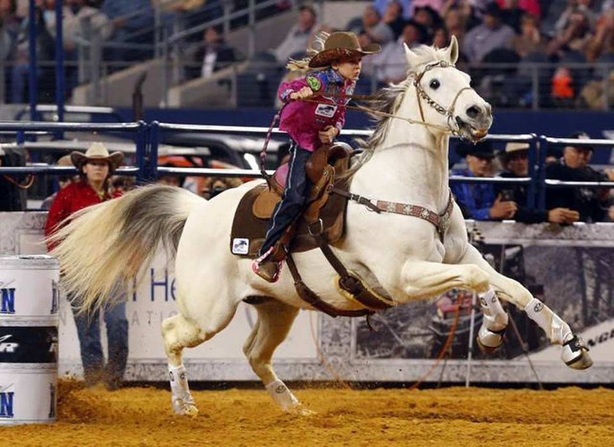 Chayni Chamberlain Holds The Fastest Time Of The ERA Premier Tour In The Barrel Racing