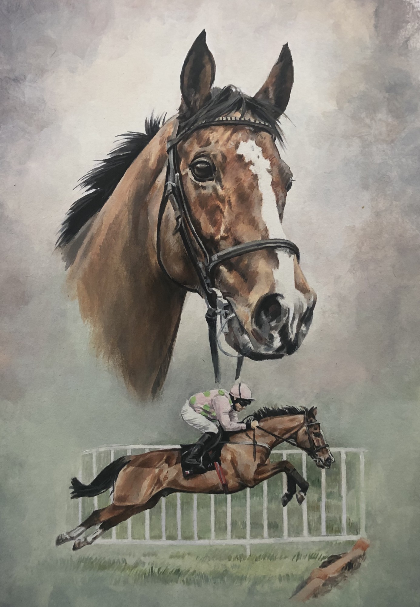 FAUGHEEN- Horse Racing Painting