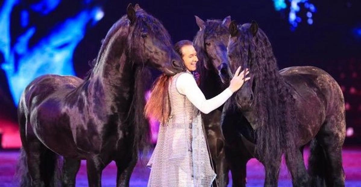 Frederic Pignon Shows Off The Majesty Of His Three Friesian Horses