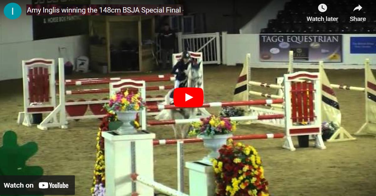 Amy Inglis and Herbies Double Trouble winning the 148cm BSJA Special Final - POYS