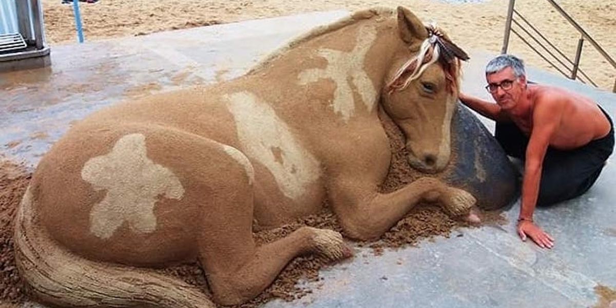 Horse Sand Sculptures