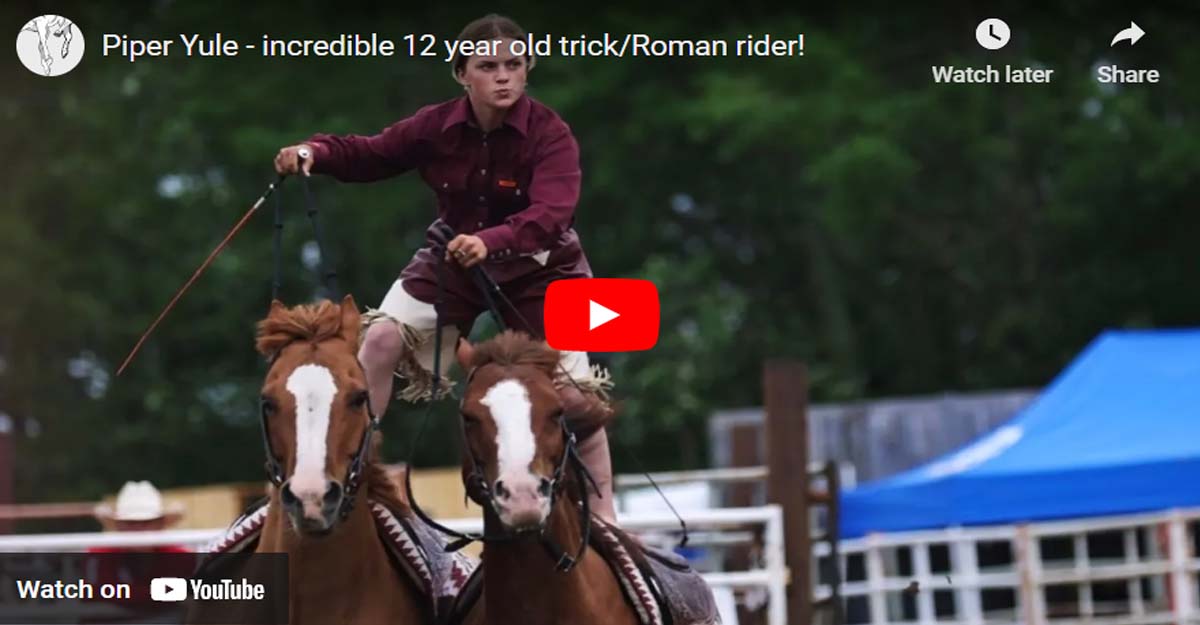 Piper Yule - Incredible 12 Year Old Trick-Roman Rider