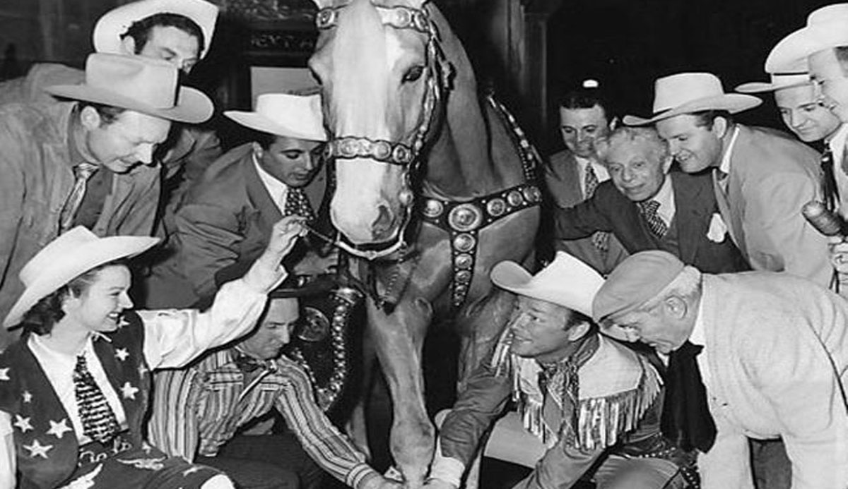 Roy Rogers and Trigger at Grauman`s Chinese Theatre