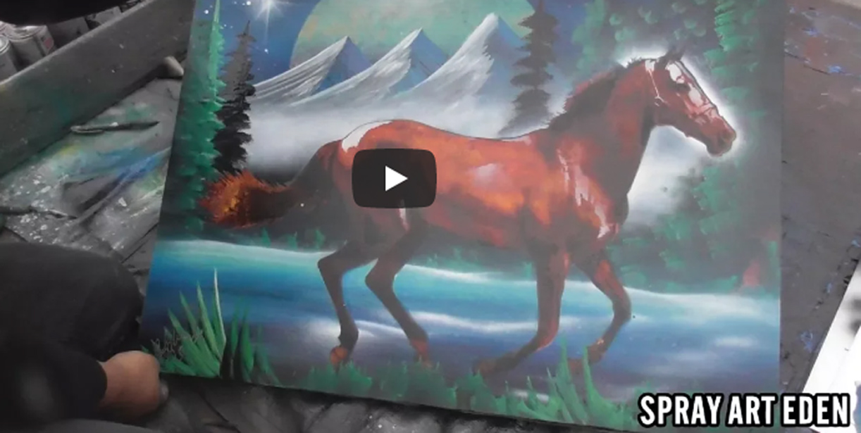 Running Horse - Spray Paint Art By Eden