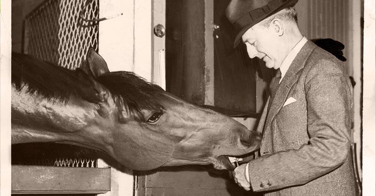 Seabiscuit with owner Charles Howard