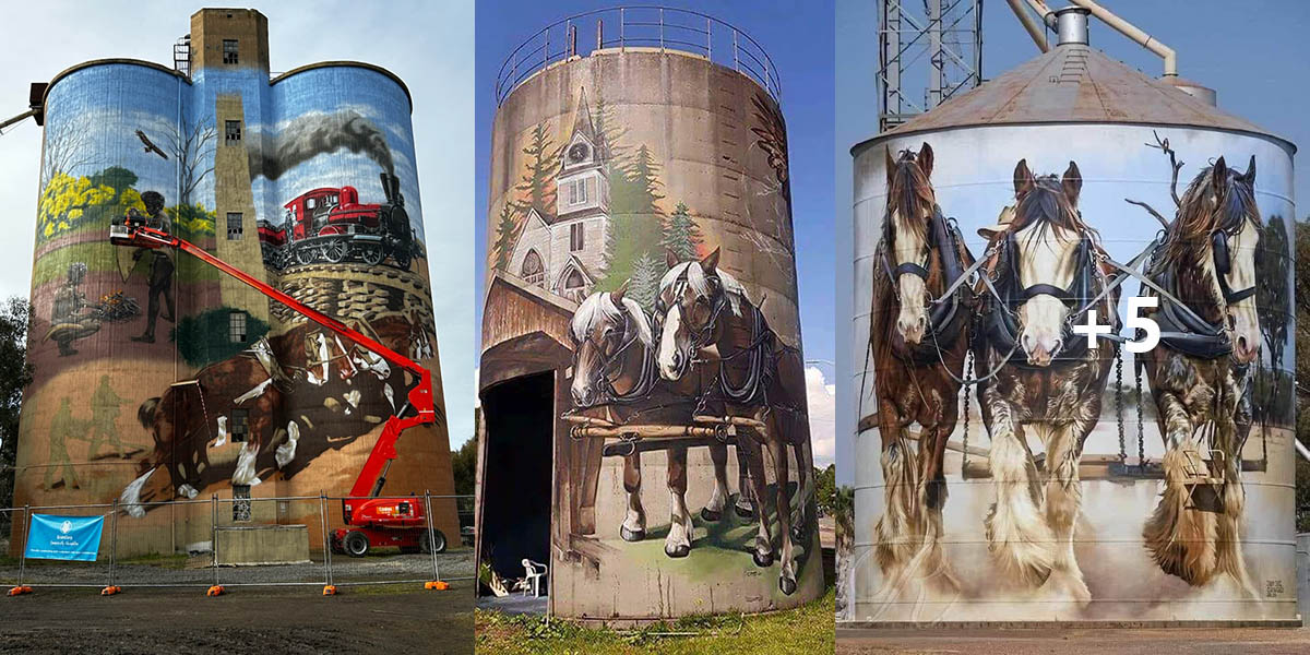 North East Victoria`s Silo Horse Art Trail - A Mesmerizing Blend of Art and Nature