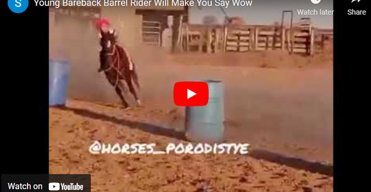 Young Bareback Barrel Rider Will Make You Say Wow